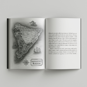 Mapa do powieści przygotowana w AI